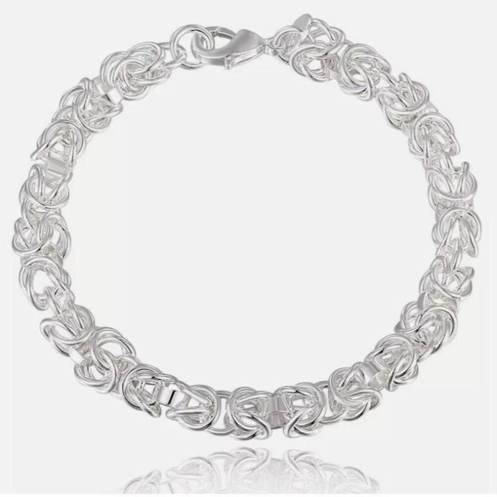 Byzantine Style Sterling Silver 925 Women's Bracelet